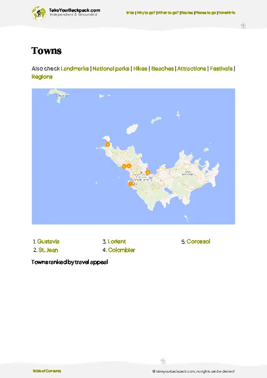 example page 6 from our offline Travel Guide for Saint Barthélemy
